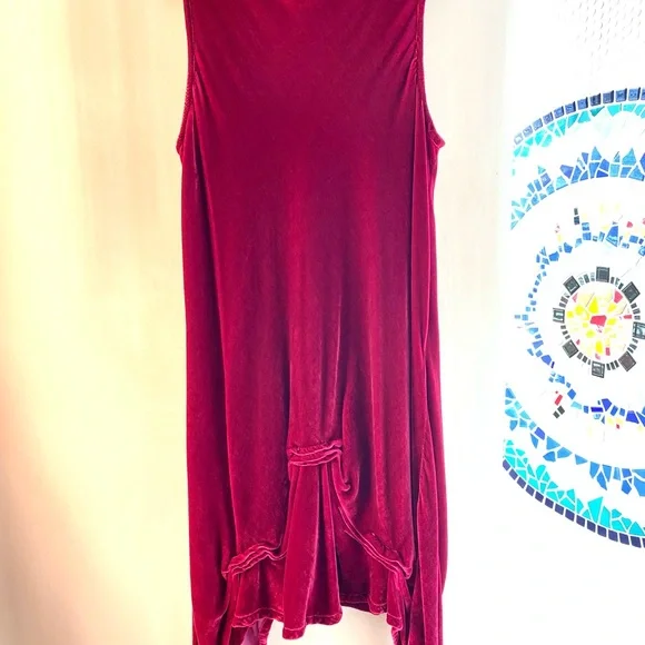 Homefrocks Silk Velvet Womens Tunic High Low Hemline - Picture 4 of 15